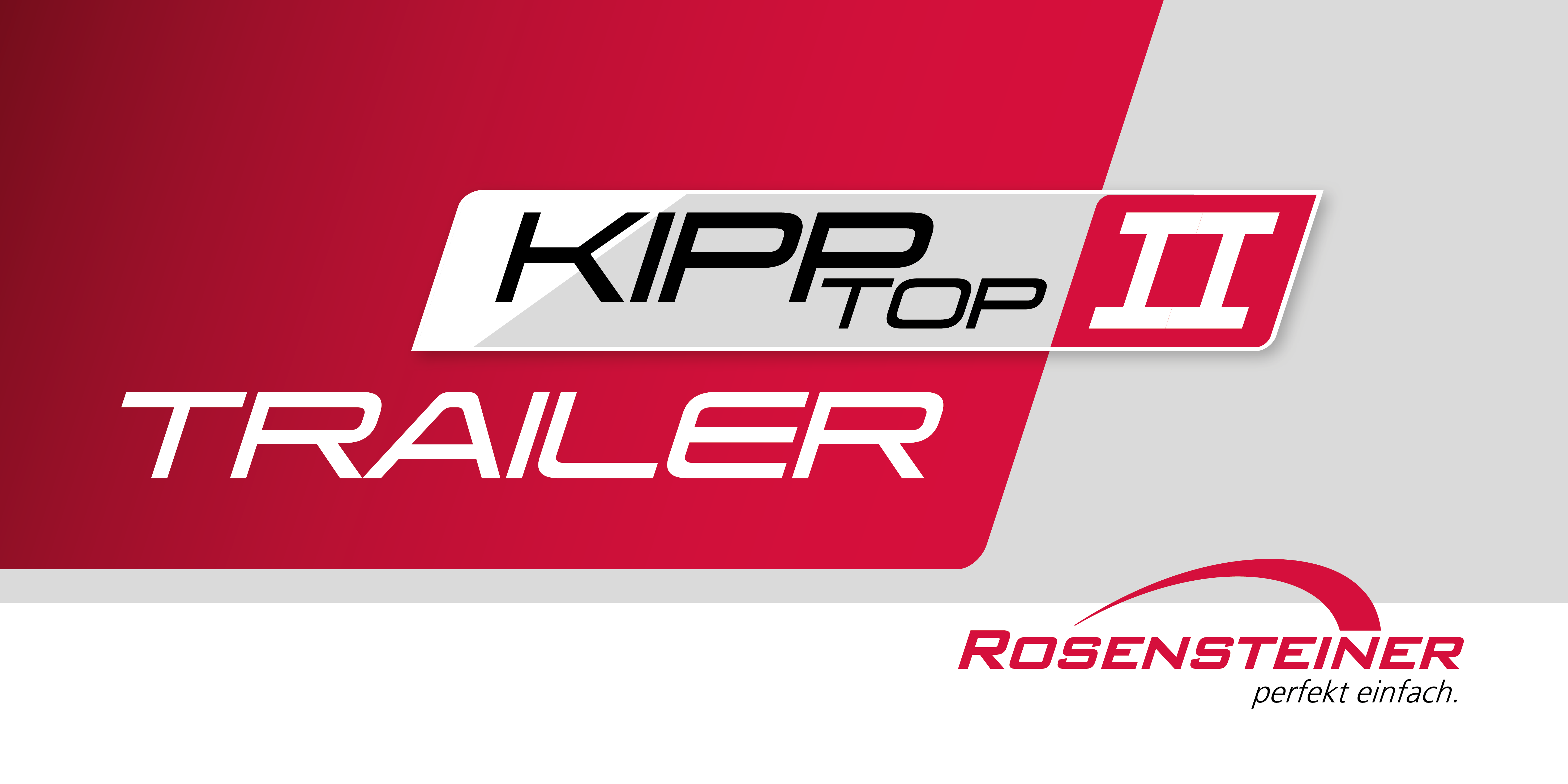 Aufkleber "KippTop II Trailer" inkl Logo, 500 x 250 mm 