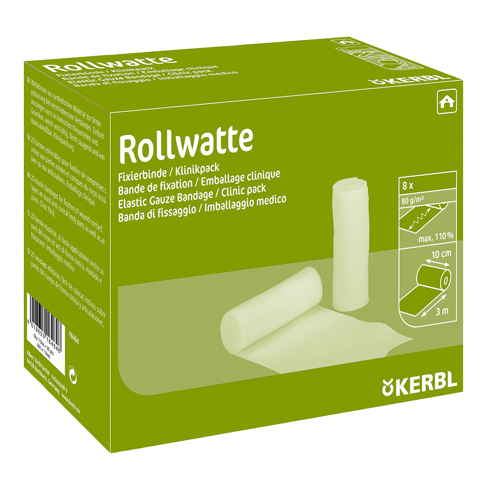 Rollwatte, 8 Stück, aus synthetischem Material zur Unterpolsterung