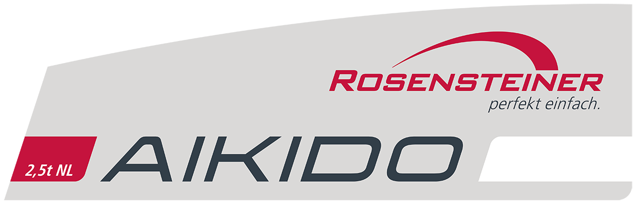 Aufkleber "Aikido 2,5 t" links und rechts, Logo neu ab Juli 2022
