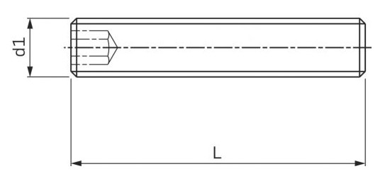 Gewindestift mit ISK Kegelkuppe M10 x 40 mm, verzinkt
