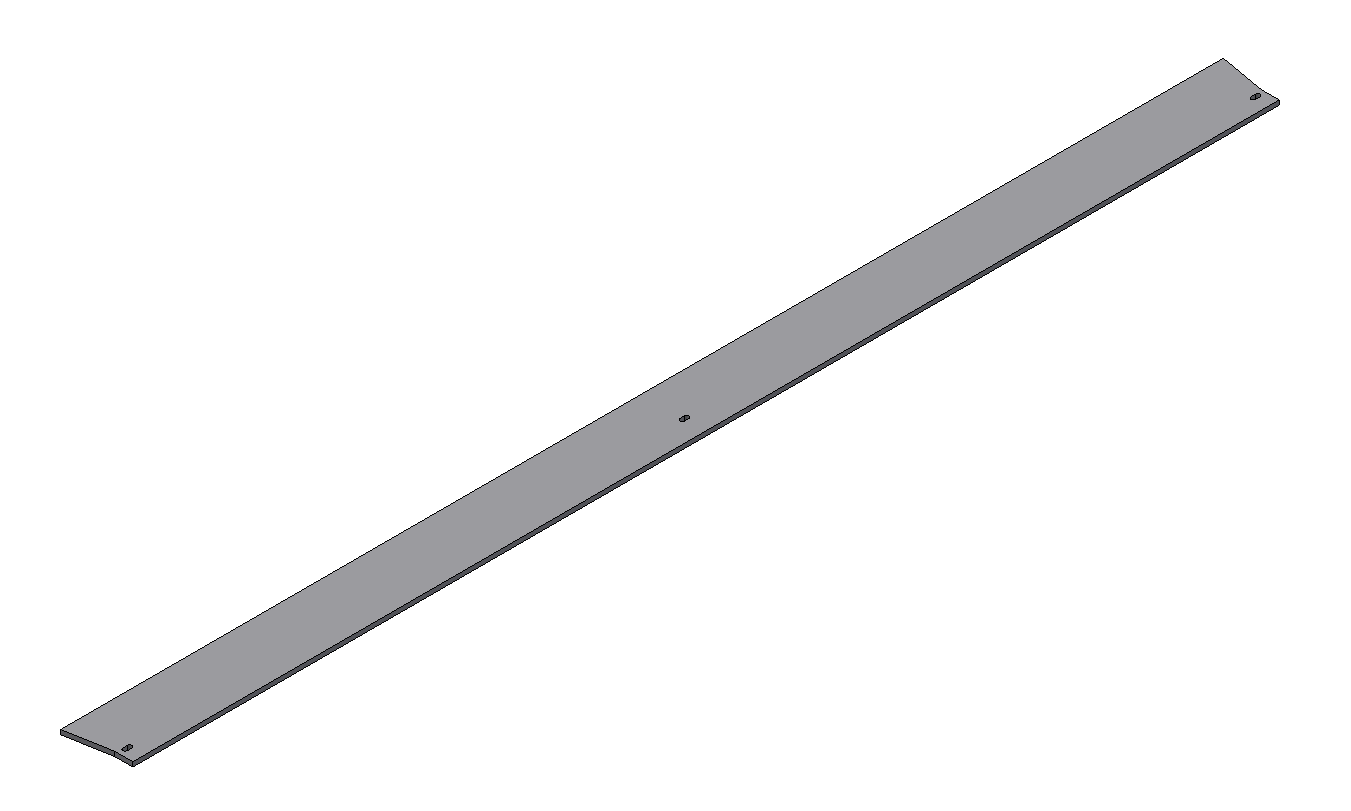 Schürfleiste  - geschweißt - 250 cm, HB 400, 10mm stark, 140mm breit
