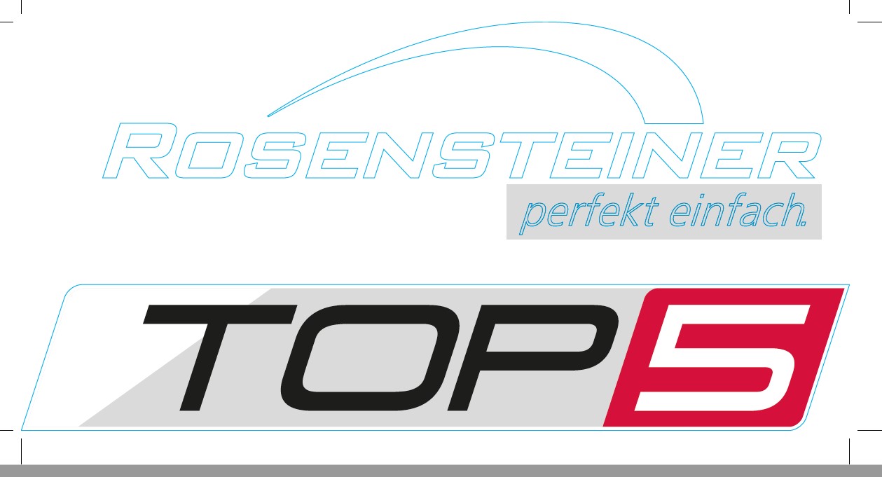 Aufkleber Top5 300x148 mm Rosensteiner perfekt einfach