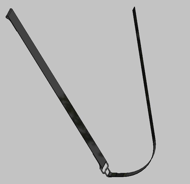 Brustgurt für Red 5 Basic und Comfort, 110/50 x 4500 mm schwarz mit Stahl-Gelenk