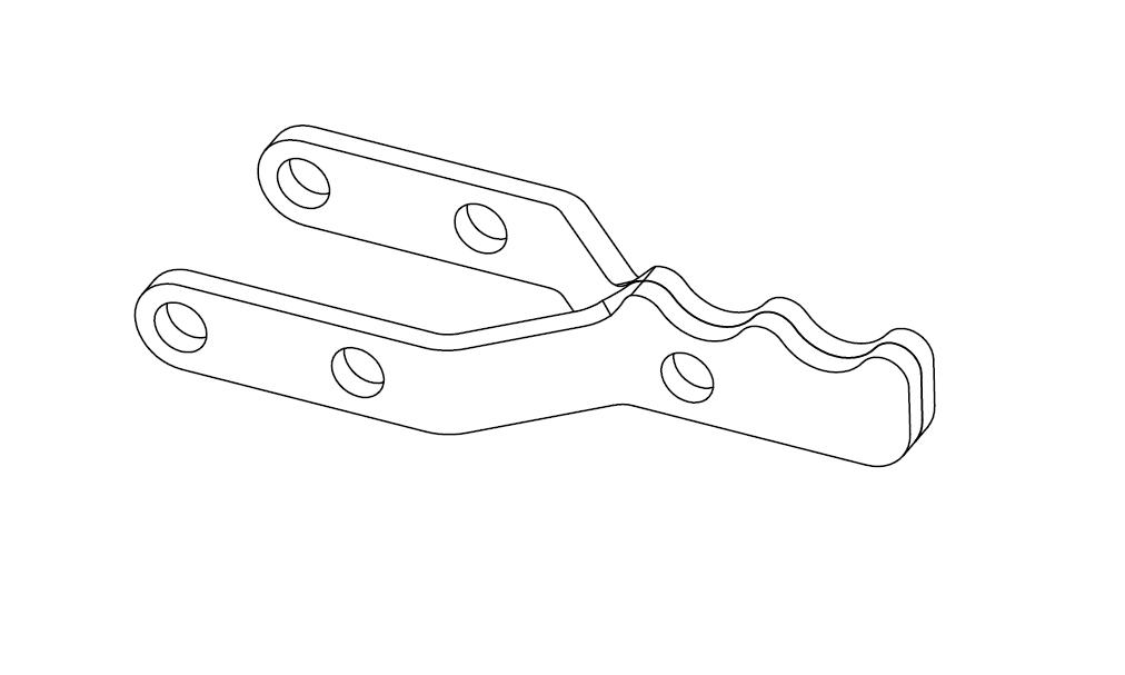 Fußhalterhebel zu Klemmfußhalter für Kipp Top, verzinkt 