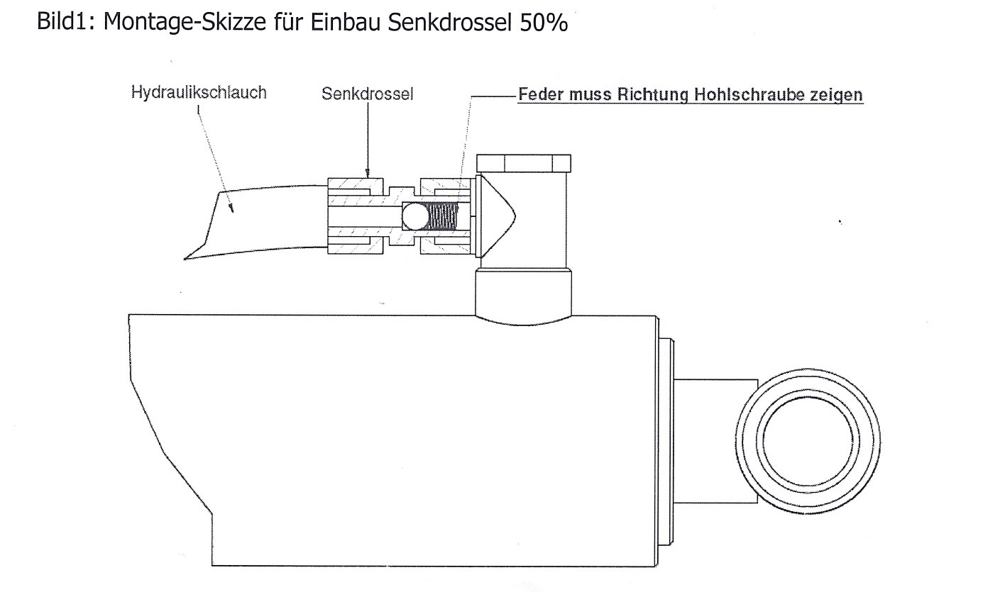Senkdrossel 50%, Gewinde 12L/12L einseitig 50% Durchlass