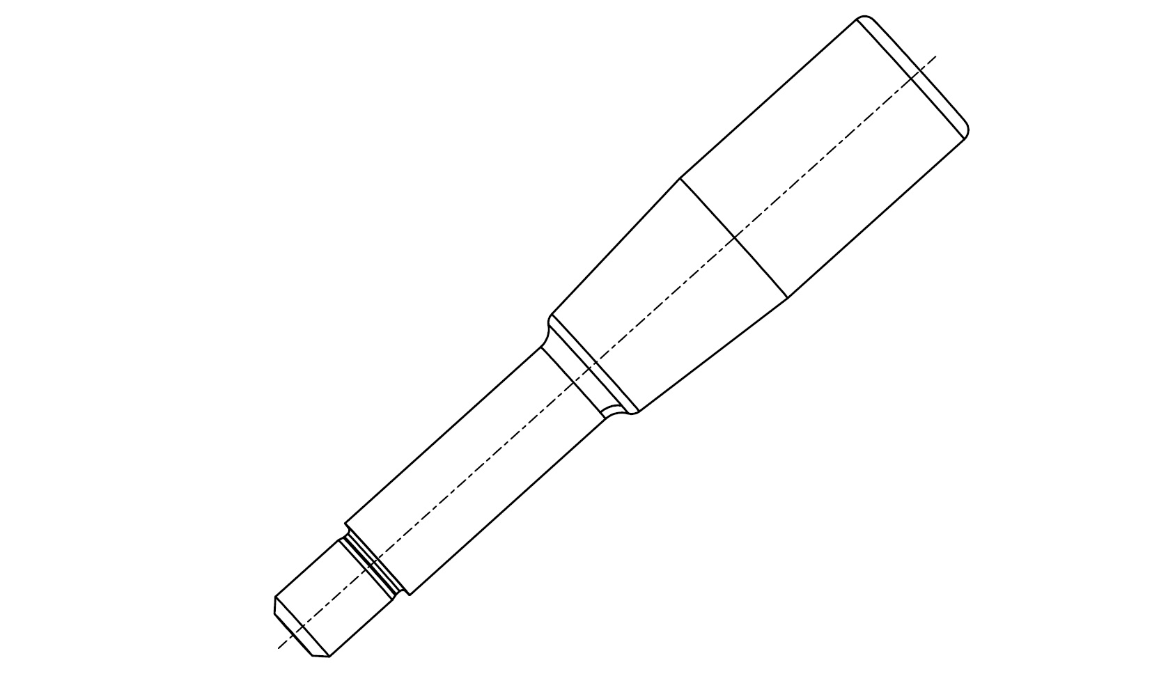 Griffstange Stahl mit Zylindergriff M12, L=125, für Top 5, Kipp Top, Red 5
