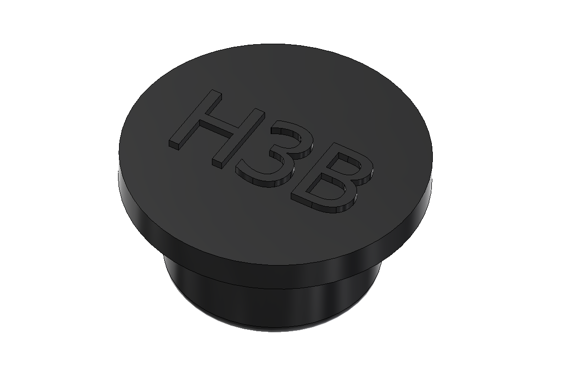 Hutstopfen H3B Dm. 18,7/13,6mm schwarz Hutstopfen H3B Dm. 18,7/13,6mm schwarz
