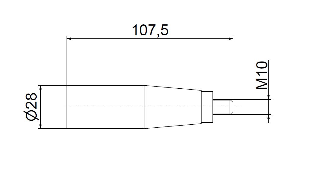 Zylindergriff drehbar, M10, L= 107,5mm für Sani Top Viehaufheber