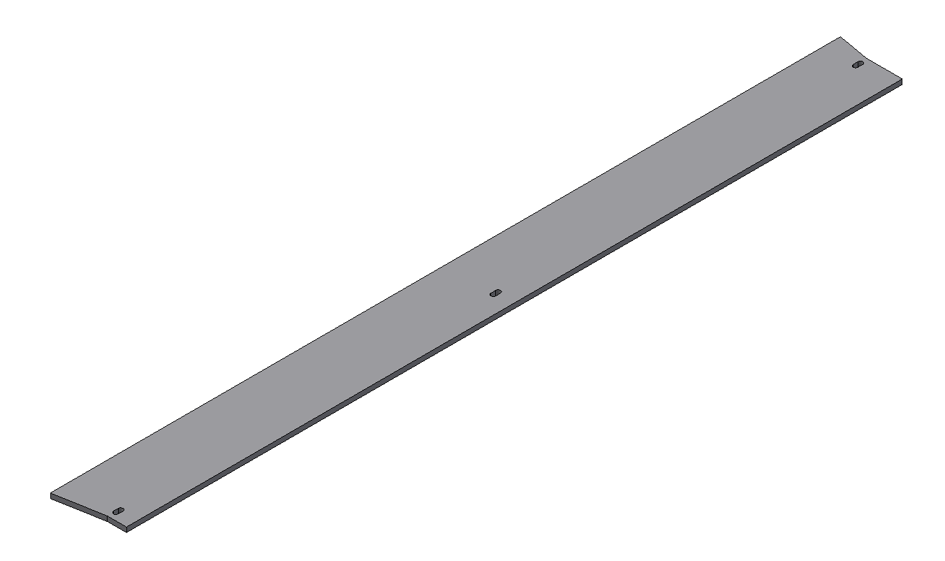 Schürfleiste - geschweißt - 160 cm, HB 400, 10mm stark, 140mm breit Schürfleiste - geschweißt - 160 cm, HB 400, 10mm stark, 140mm breit